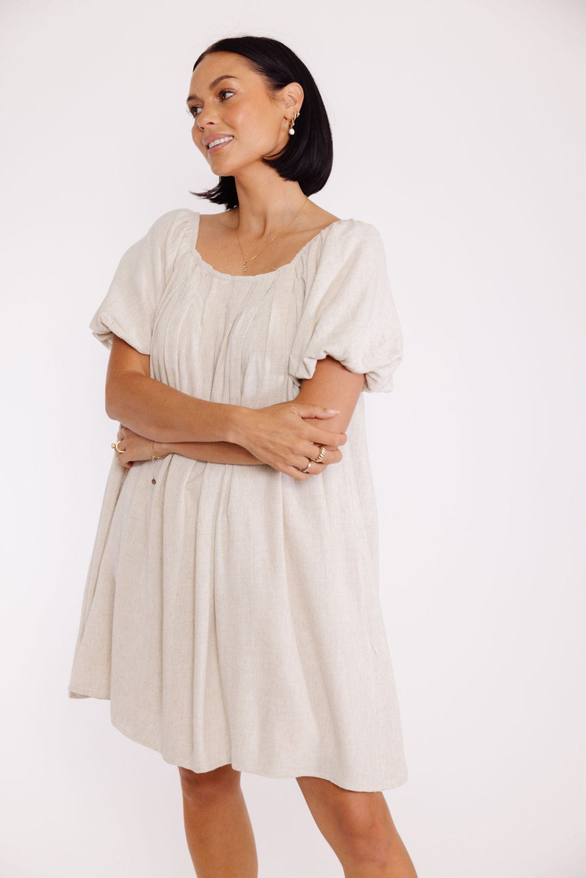 Let It Begin Dress in Beige