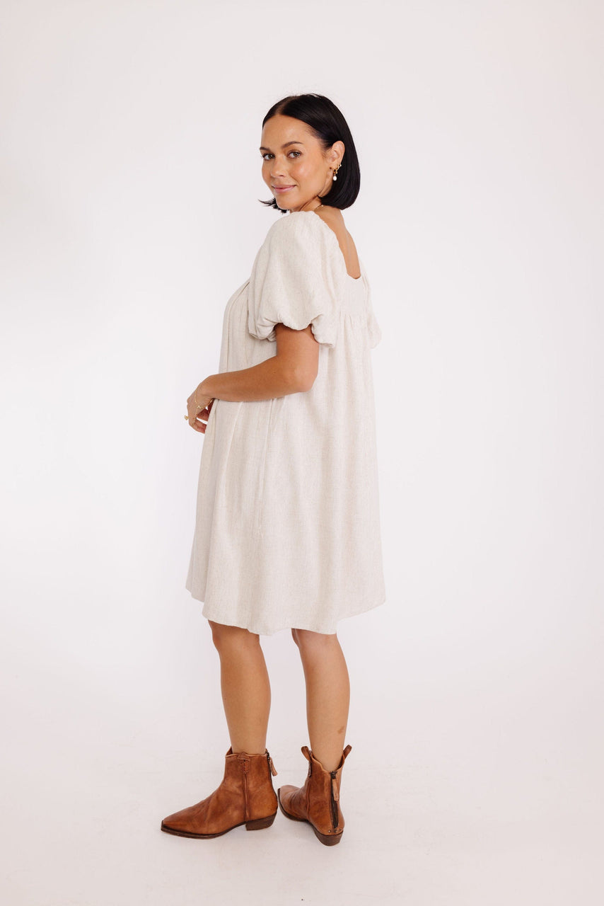 Let It Begin Dress in Beige