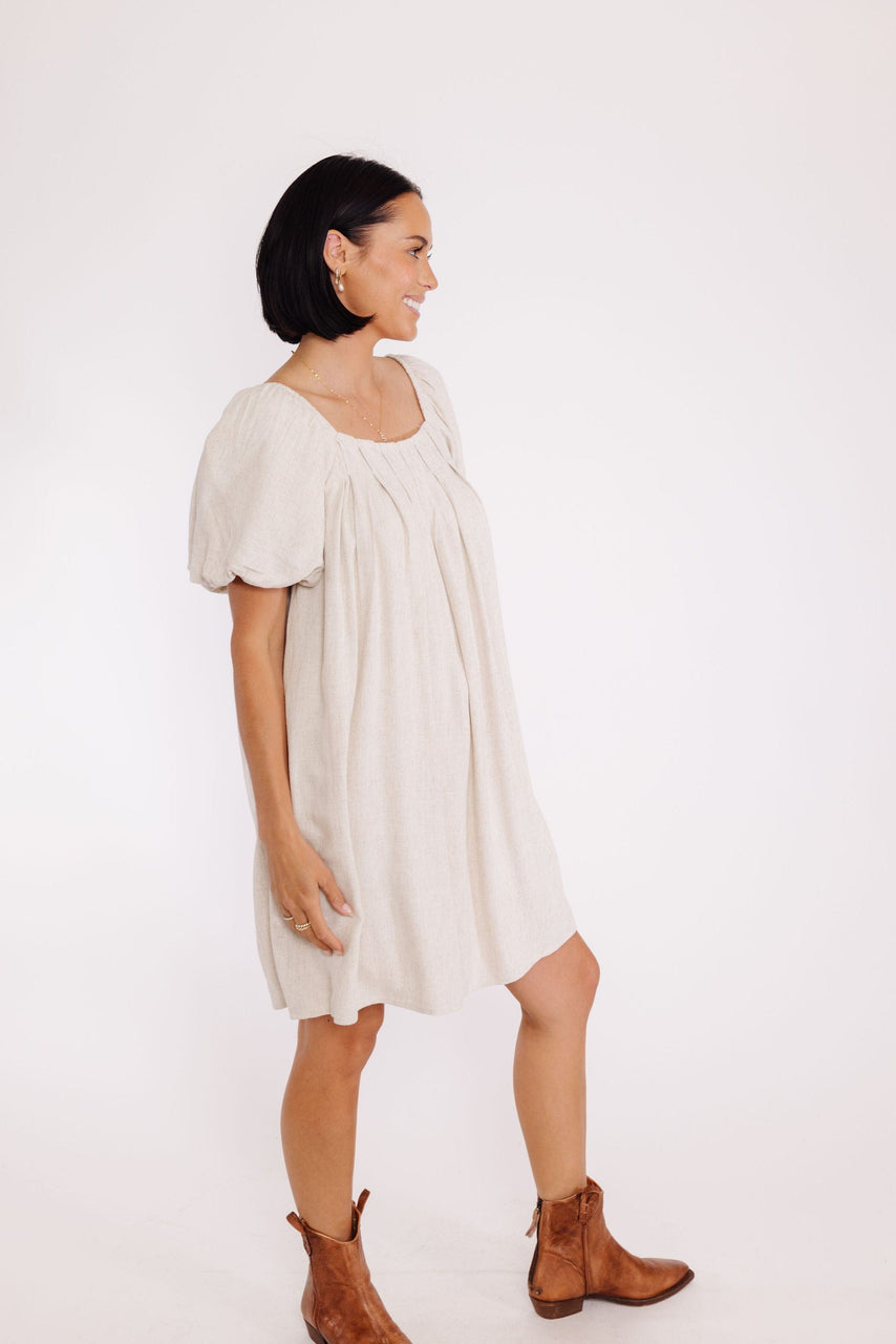 Let It Begin Dress in Beige