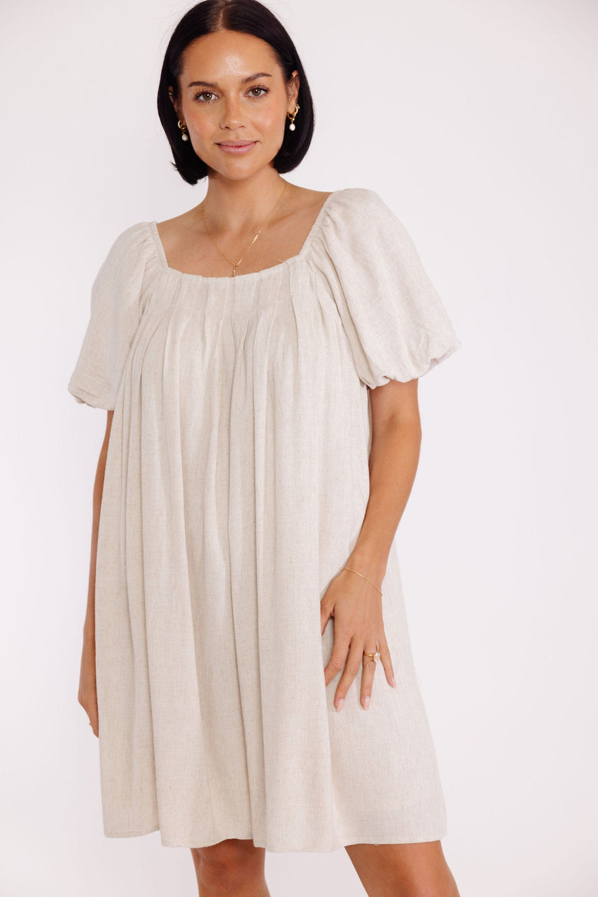 Let It Begin Dress in Beige
