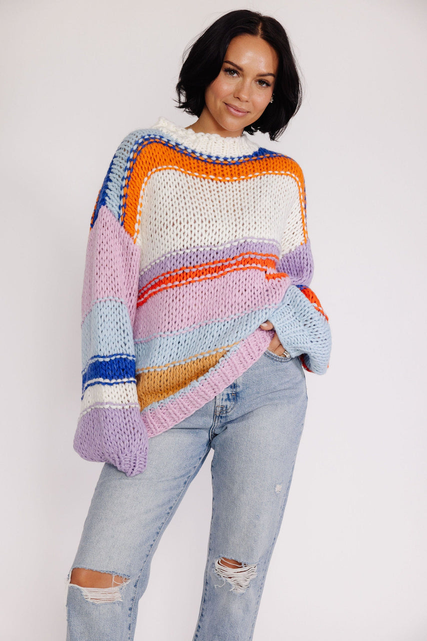 Lucy Sweater in Lavender Mutli