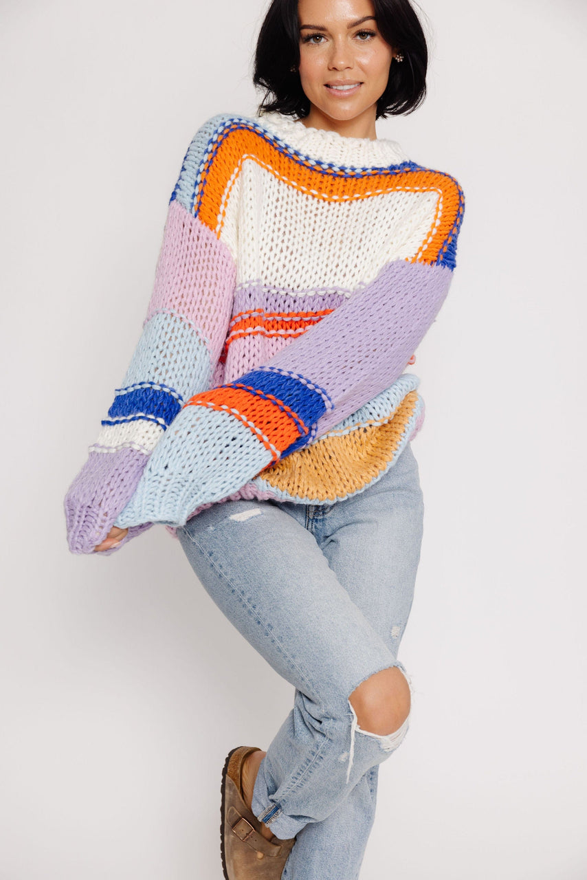 Lucy Sweater in Lavender Mutli