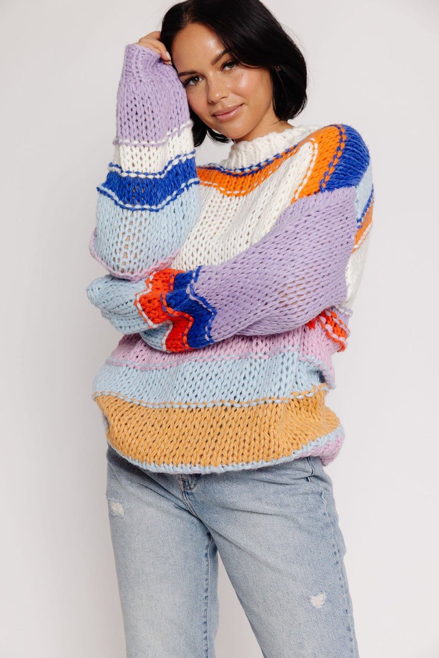 Lucy Sweater in Lavender Mutli