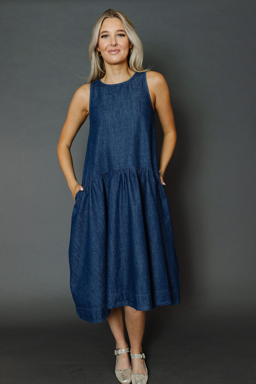 Memphis Dress in Dark Blue
