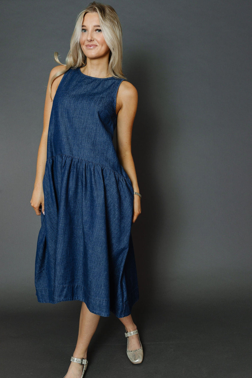 Memphis Dress in Dark Blue