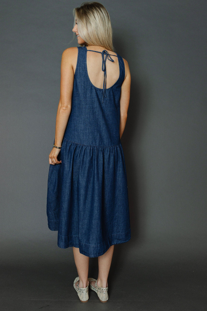 Memphis Dress in Dark Blue