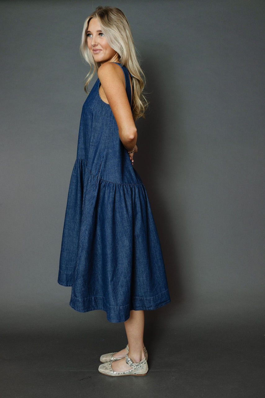 Memphis Dress in Dark Blue