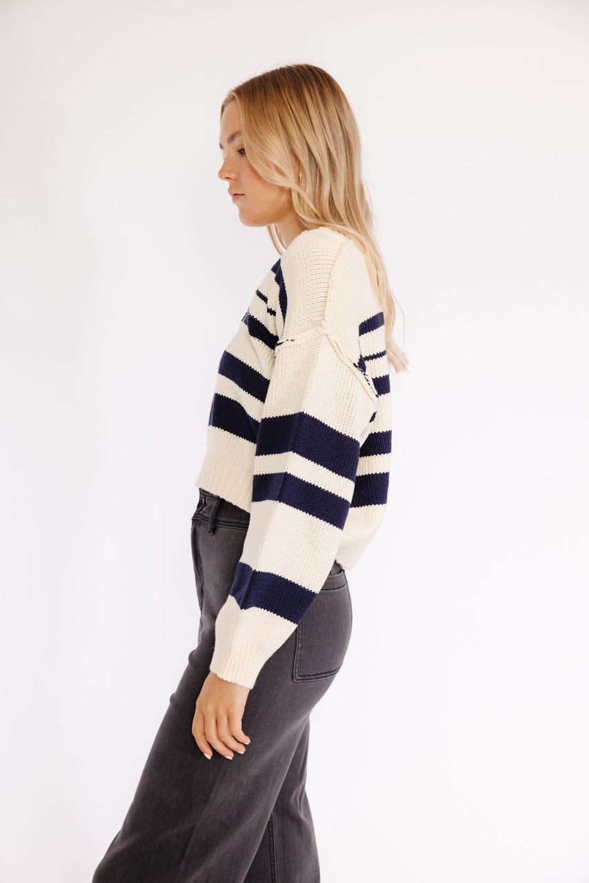 Nancy Sweater in Navy/Cream