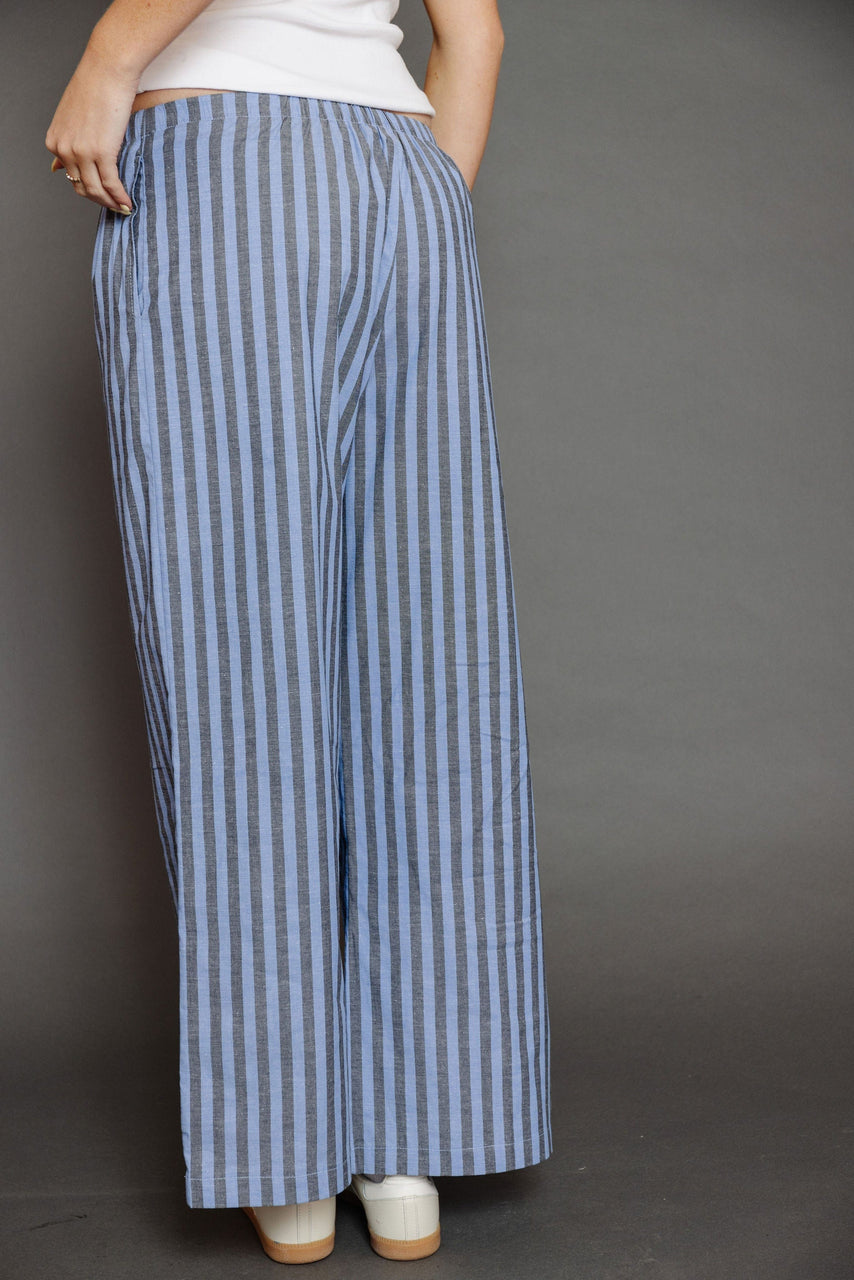 Oakland Pant in Blue/Grey Stripe