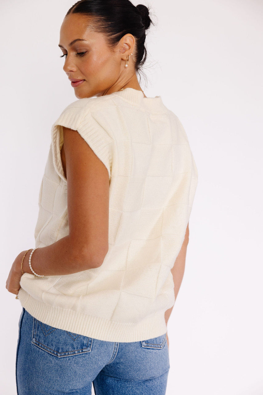 Ottis Sweater Vest in Ivory