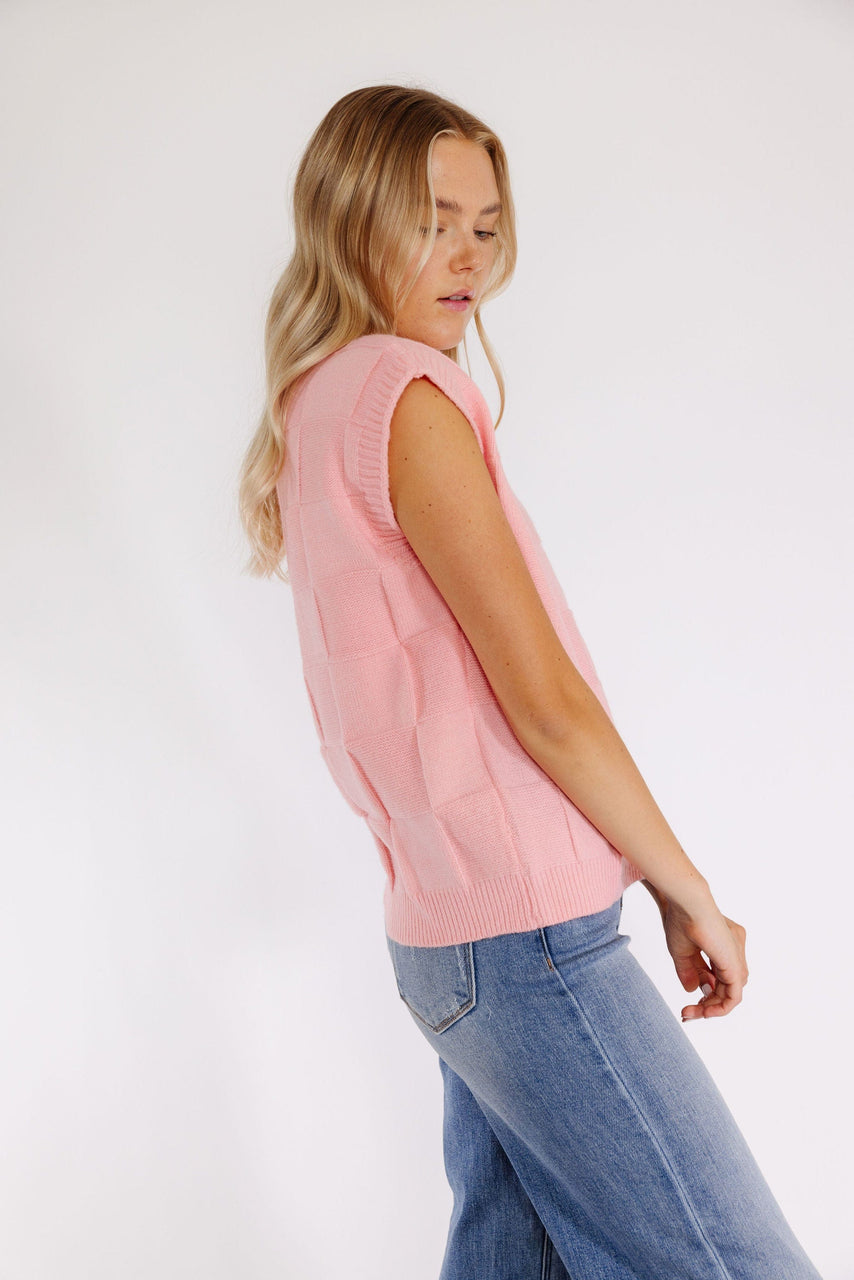 Ottis Sweater Vest in Pink