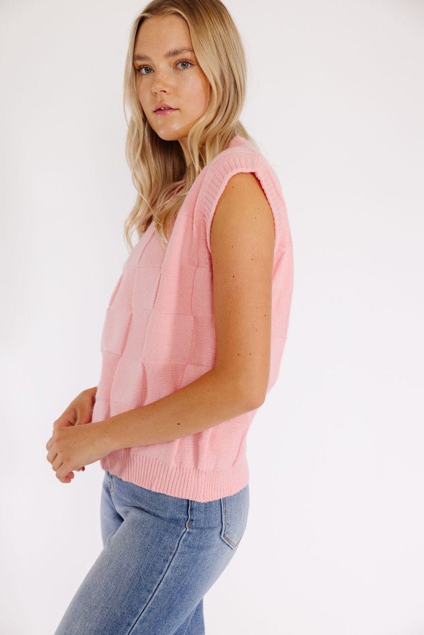 Ottis Sweater Vest in Pink