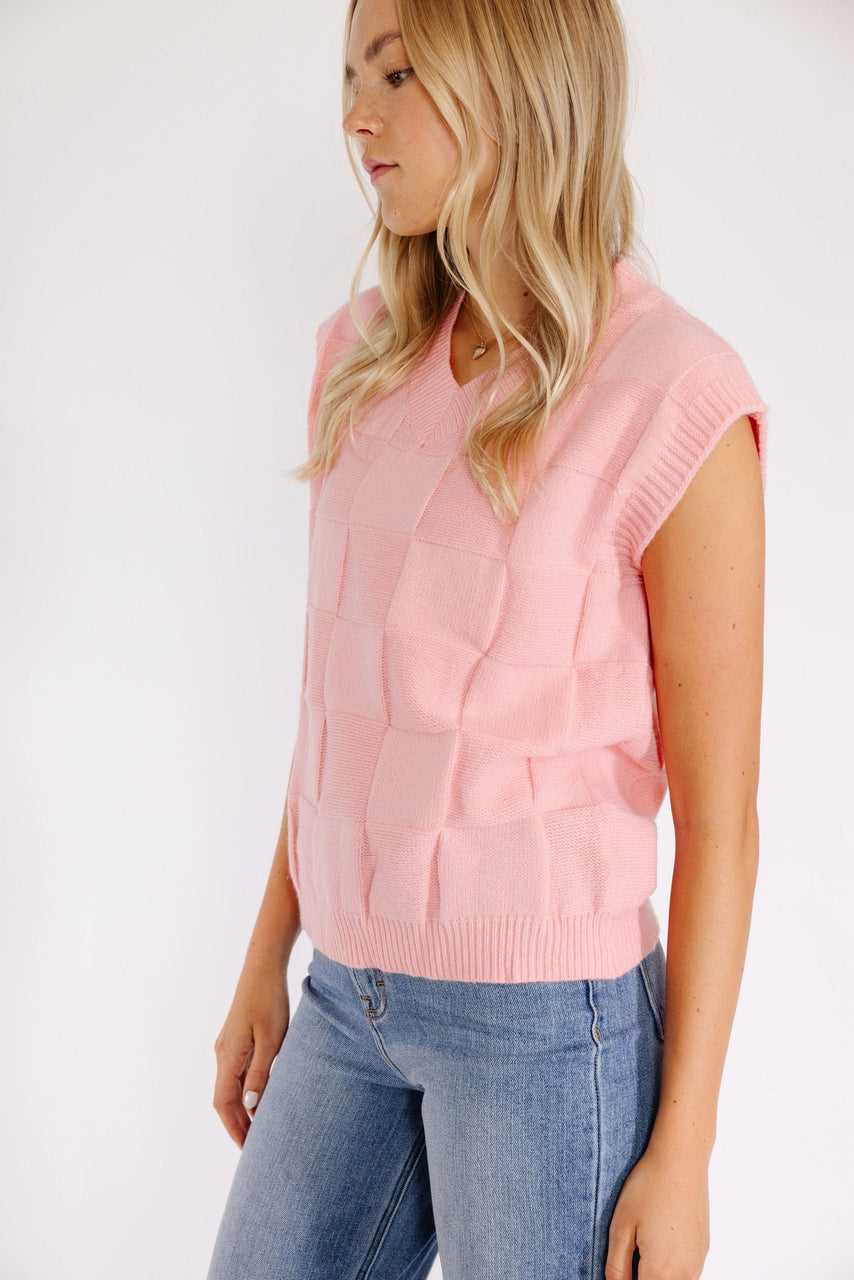 Ottis Sweater Vest in Pink