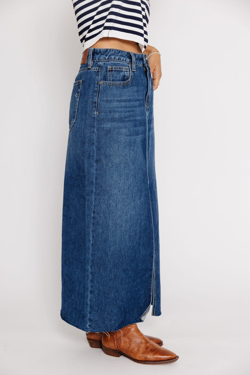 Peyton Denim Skirt in Dark Blue