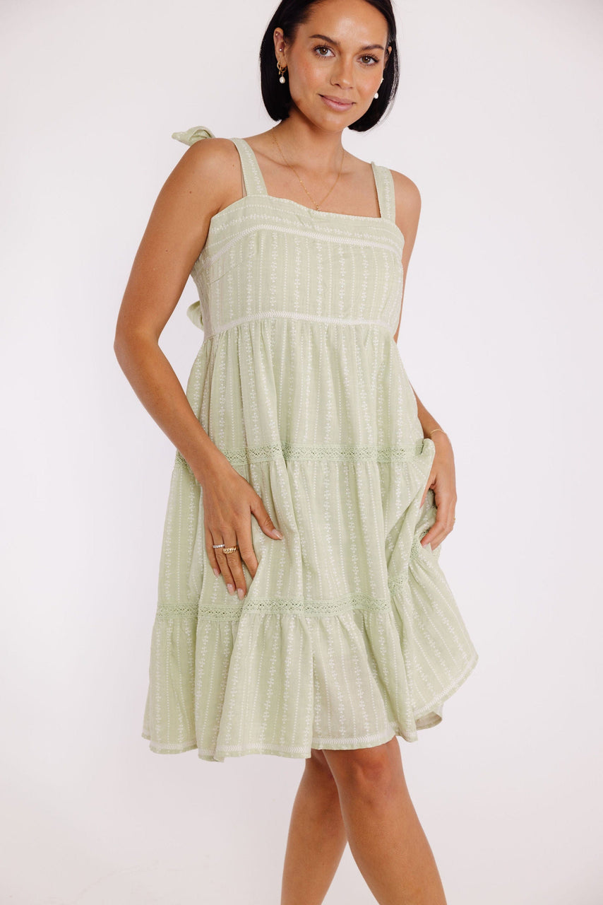 Renzy Dress in Green Tea