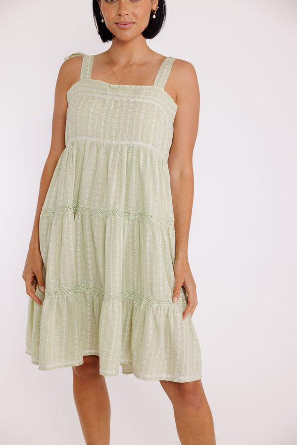 Renzy Dress in Green Tea