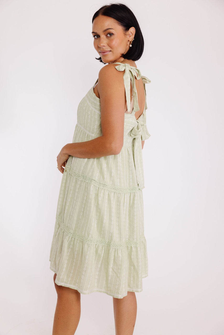 Renzy Dress in Green Tea