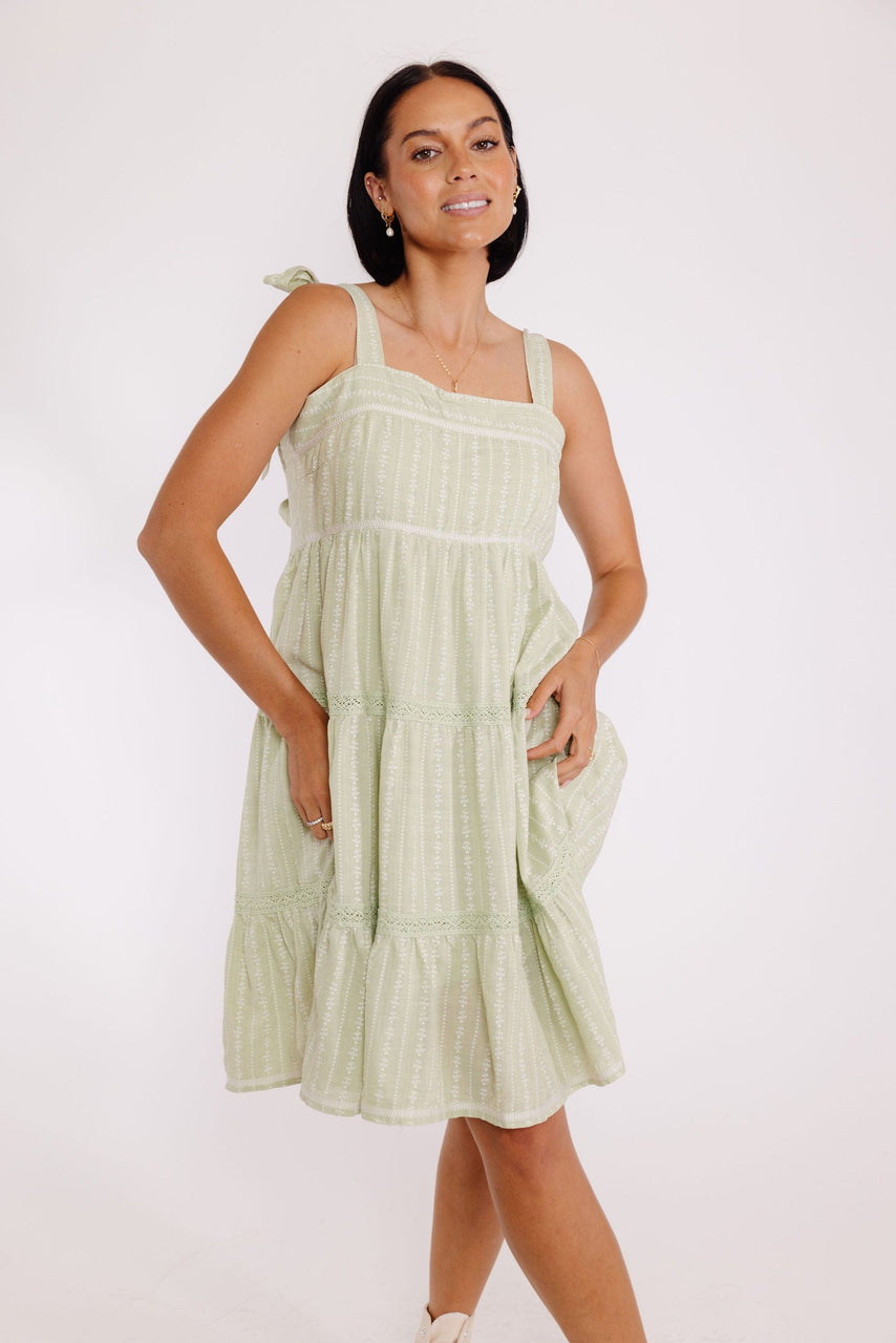 Renzy Dress in Green Tea
