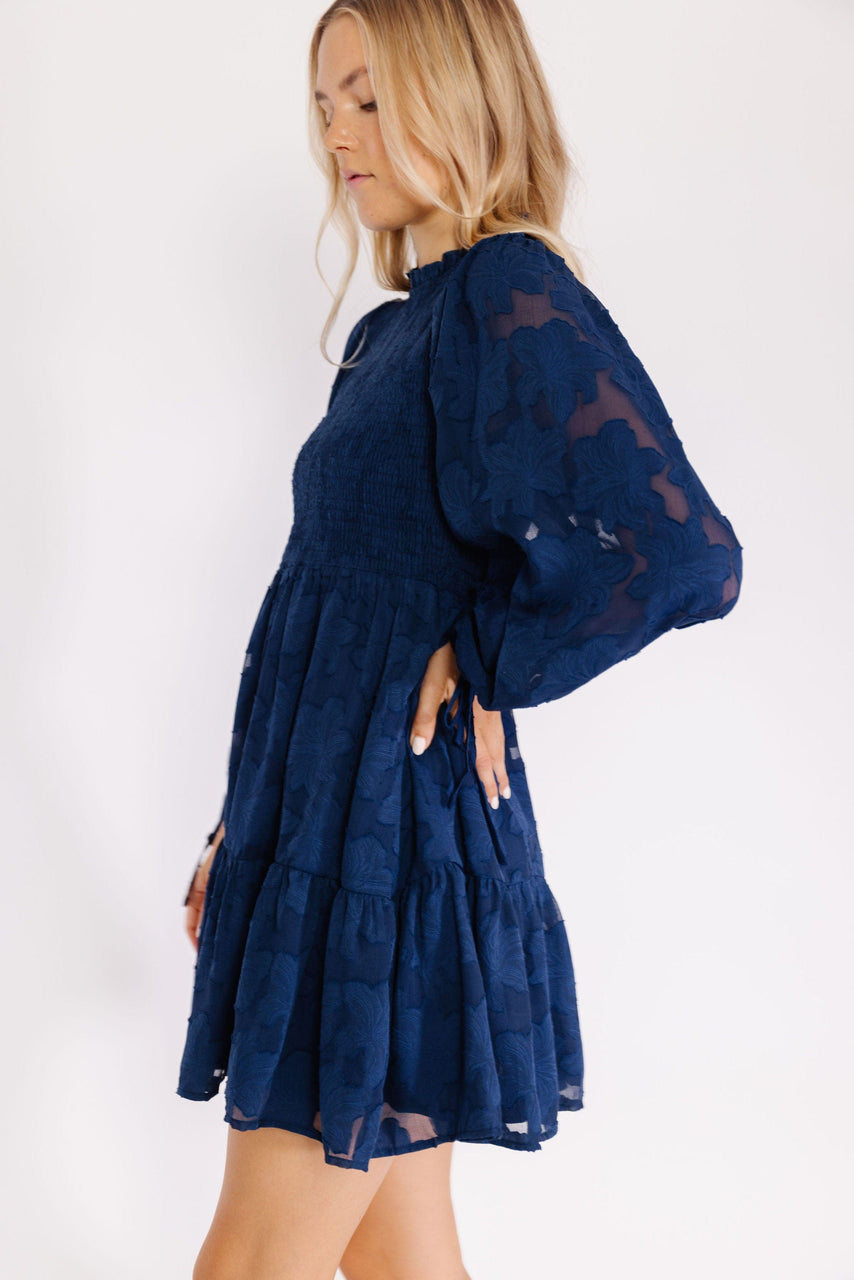 Roe River Dress in Navy