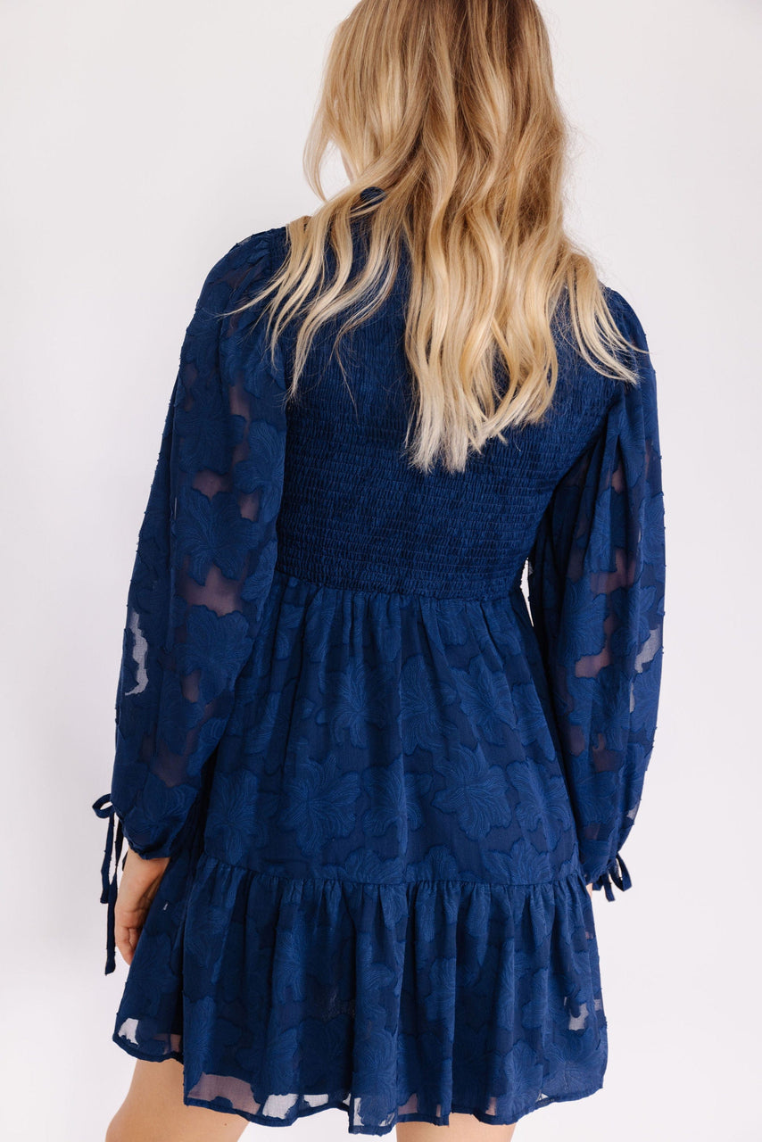 Roe River Dress in Navy