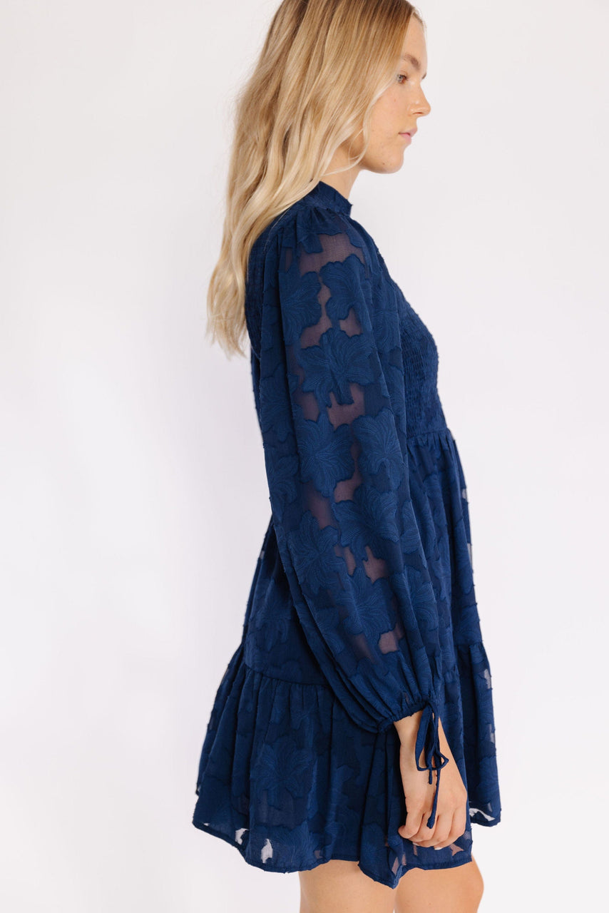 Roe River Dress in Navy