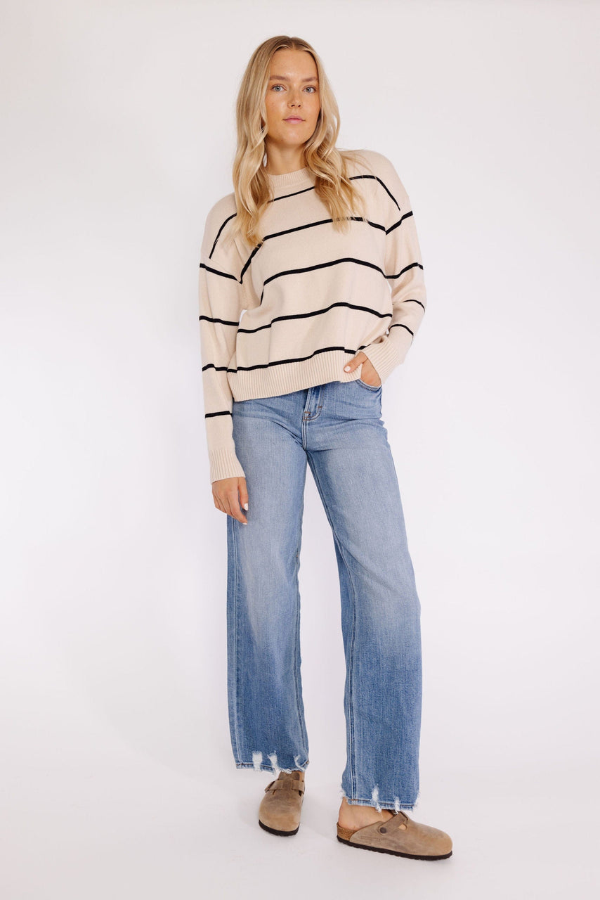 Rollingwood Sweater in Beige/Black
