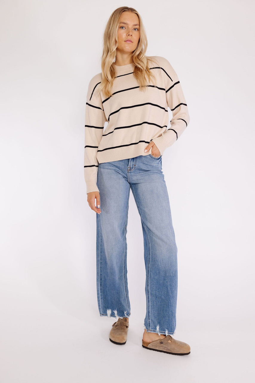 Rollingwood Sweater in Beige/Black