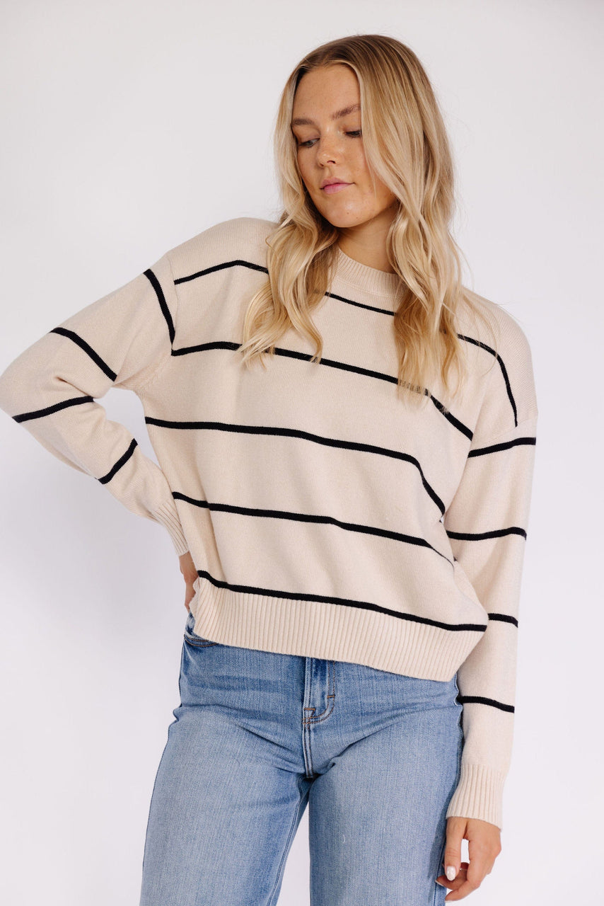 Rollingwood Sweater in Beige/Black