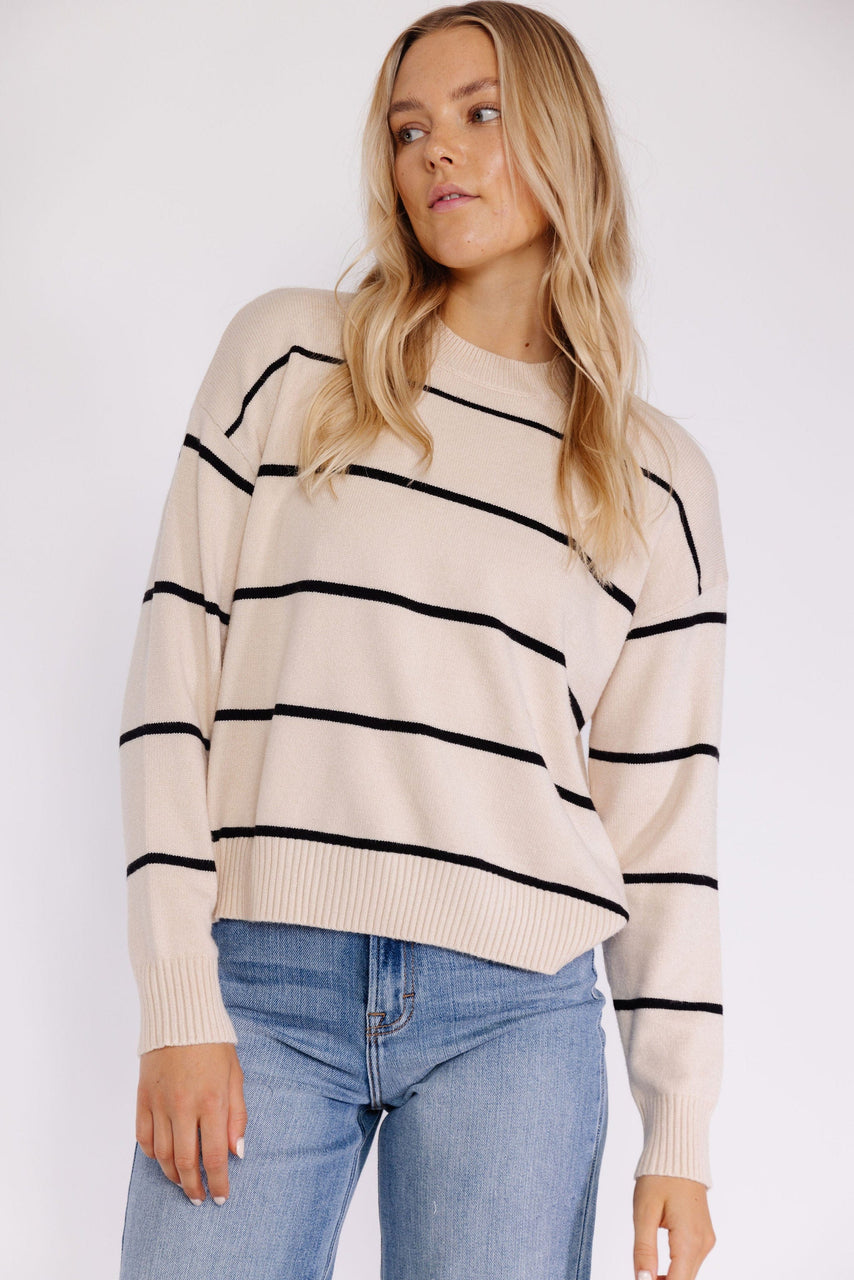 Rollingwood Sweater in Beige/Black