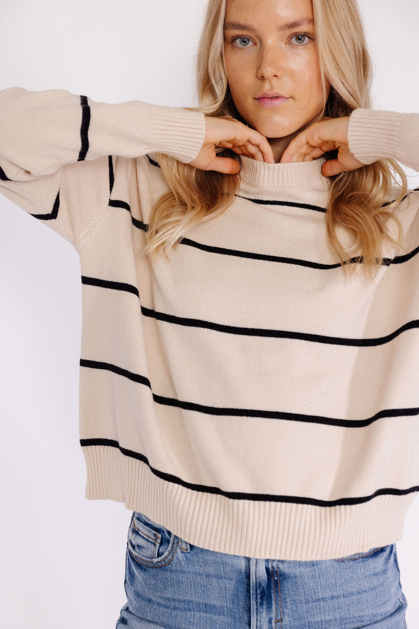 Rollingwood Sweater in Beige/Black
