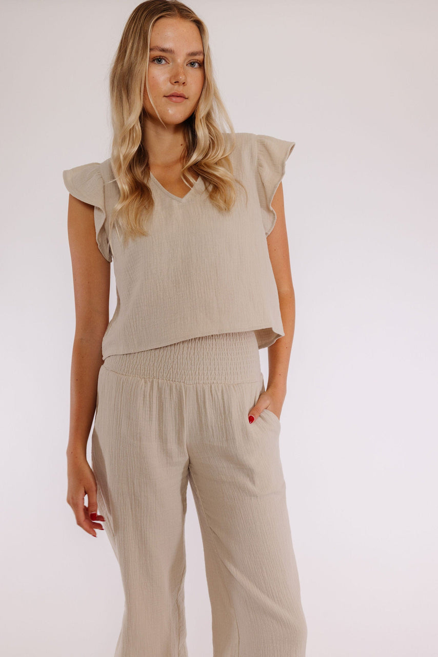 Rori Blouse in Stone
