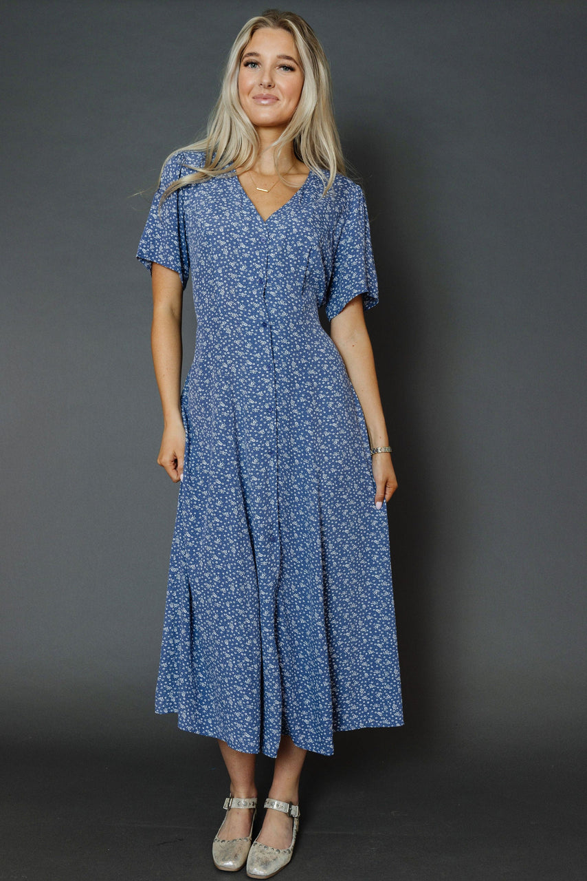 Rowan Dress in Dusty Blue