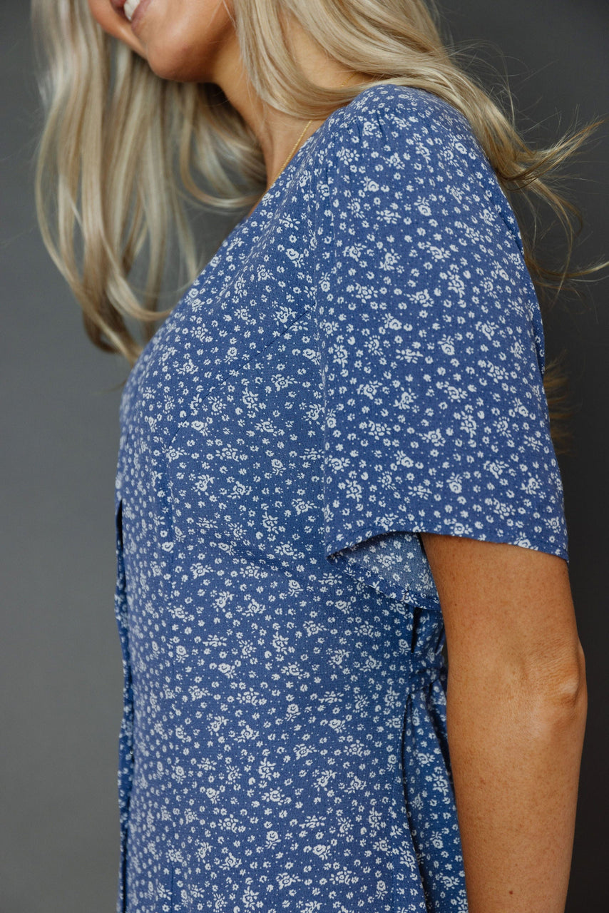 Rowan Dress in Dusty Blue