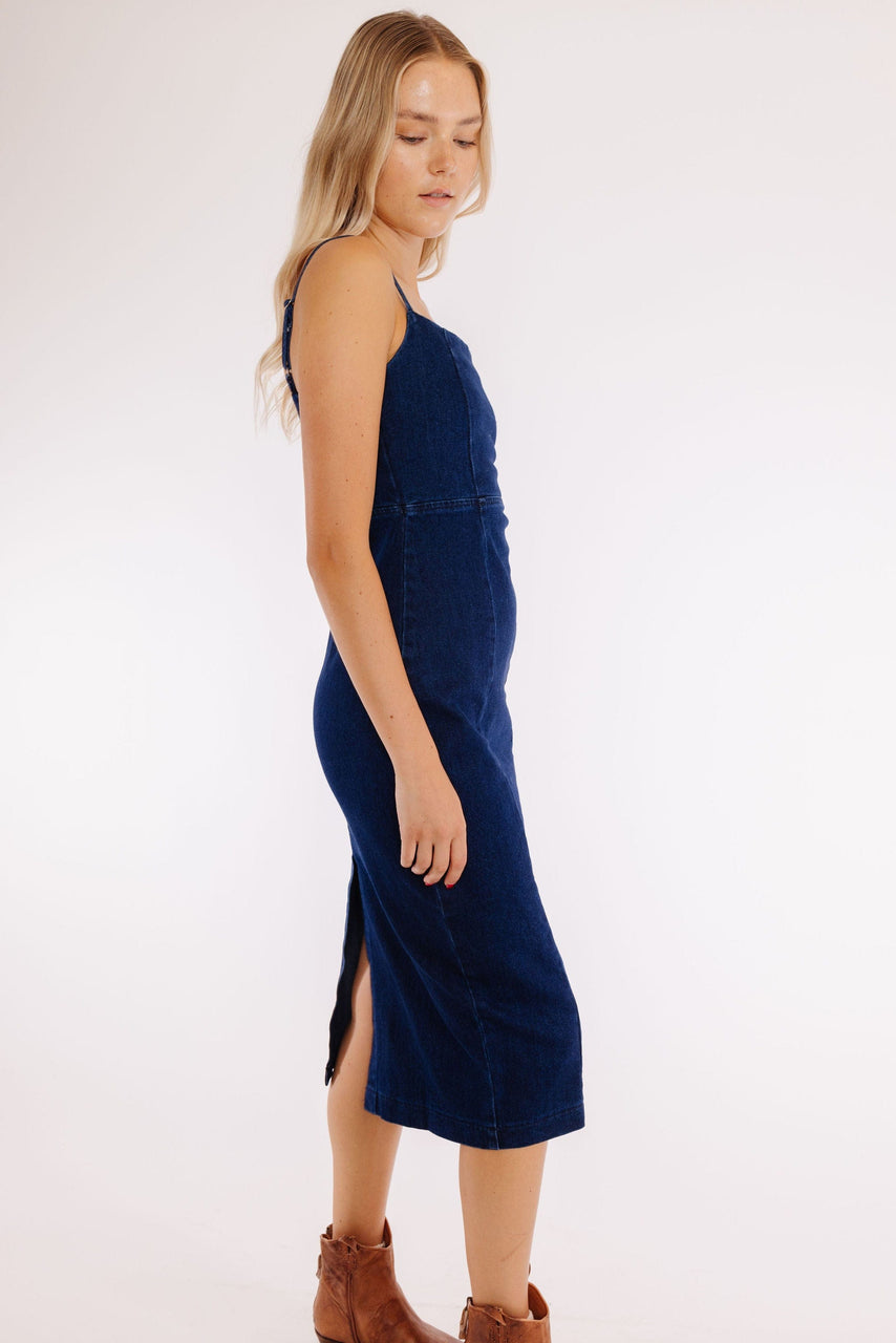 Russo Dress in Indigo Blue
