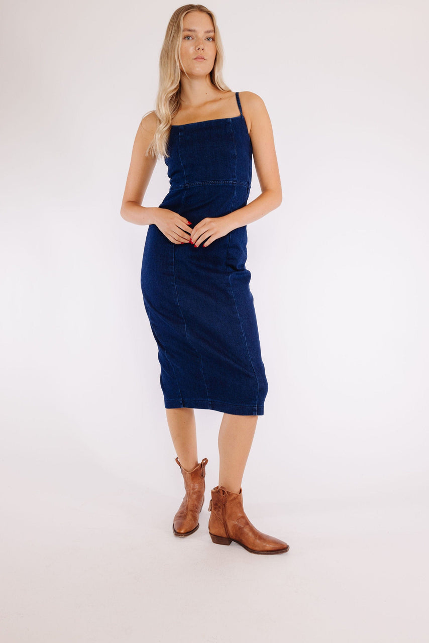 Russo Dress in Indigo Blue
