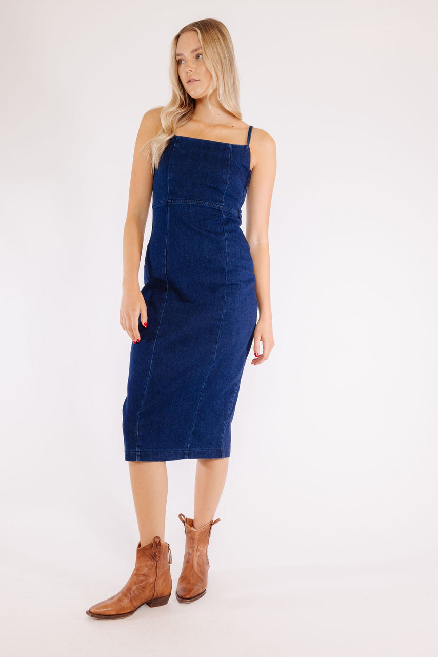 Russo Dress in Indigo Blue
