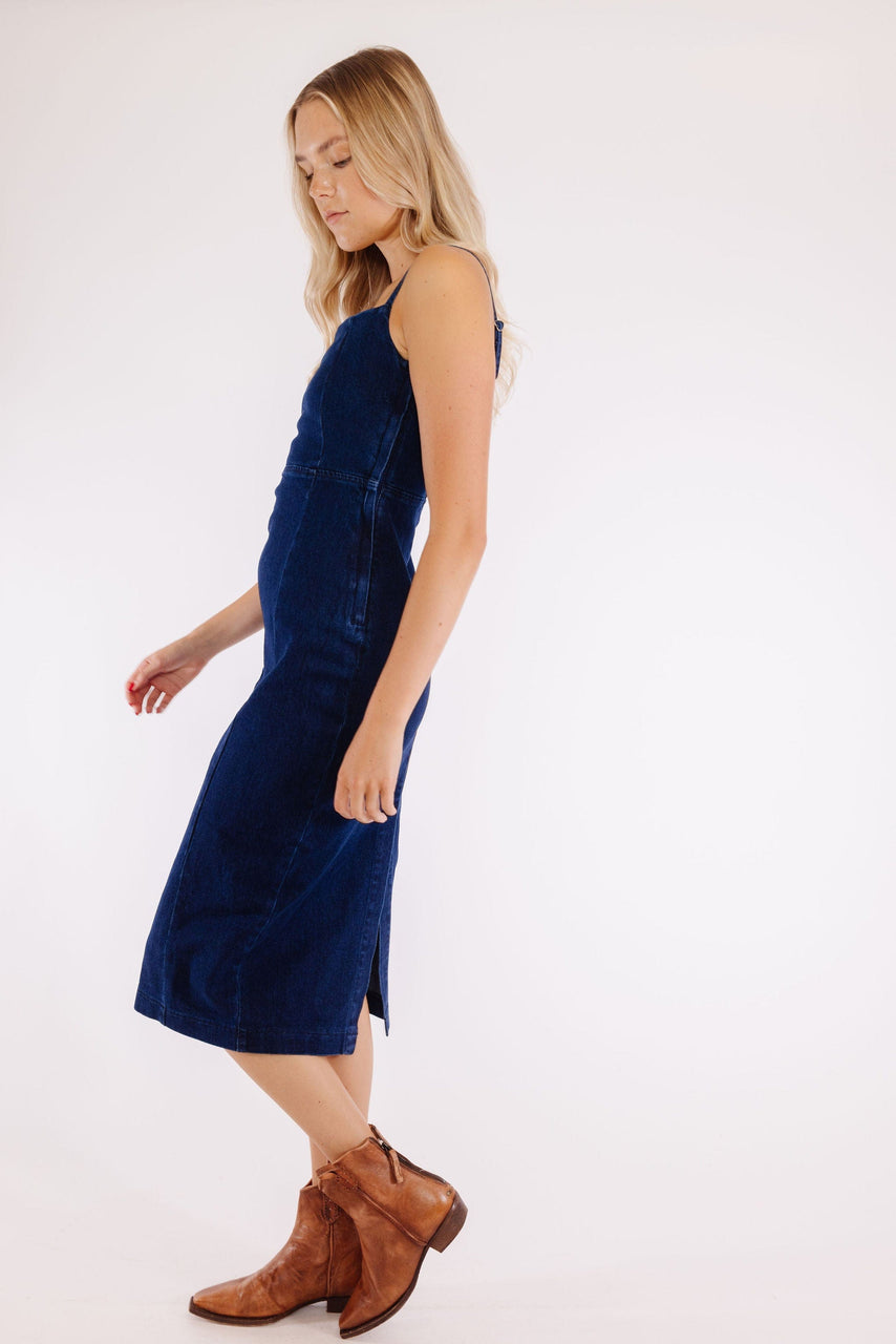 Russo Dress in Indigo Blue