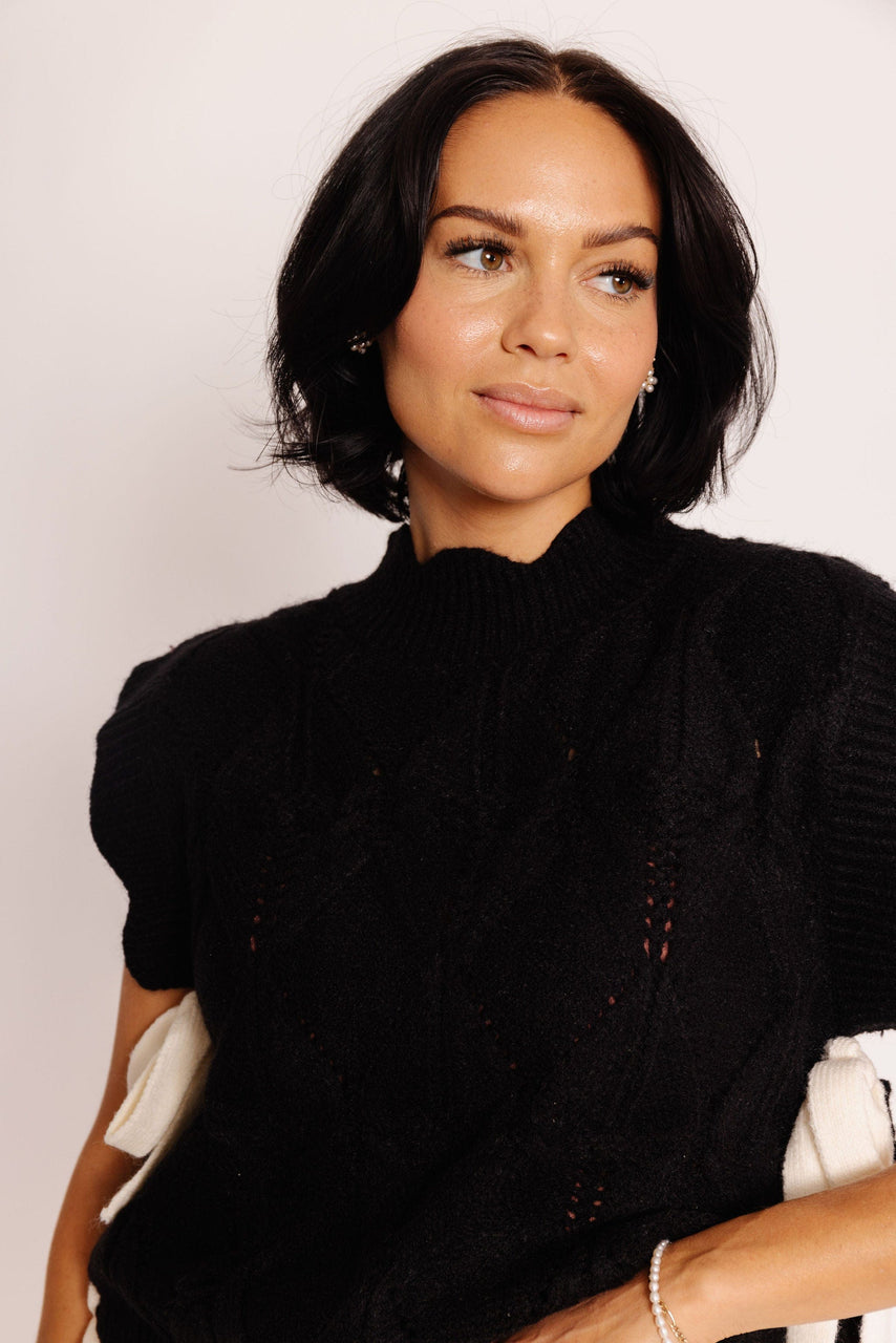 Shirley Sweater Vest in Black