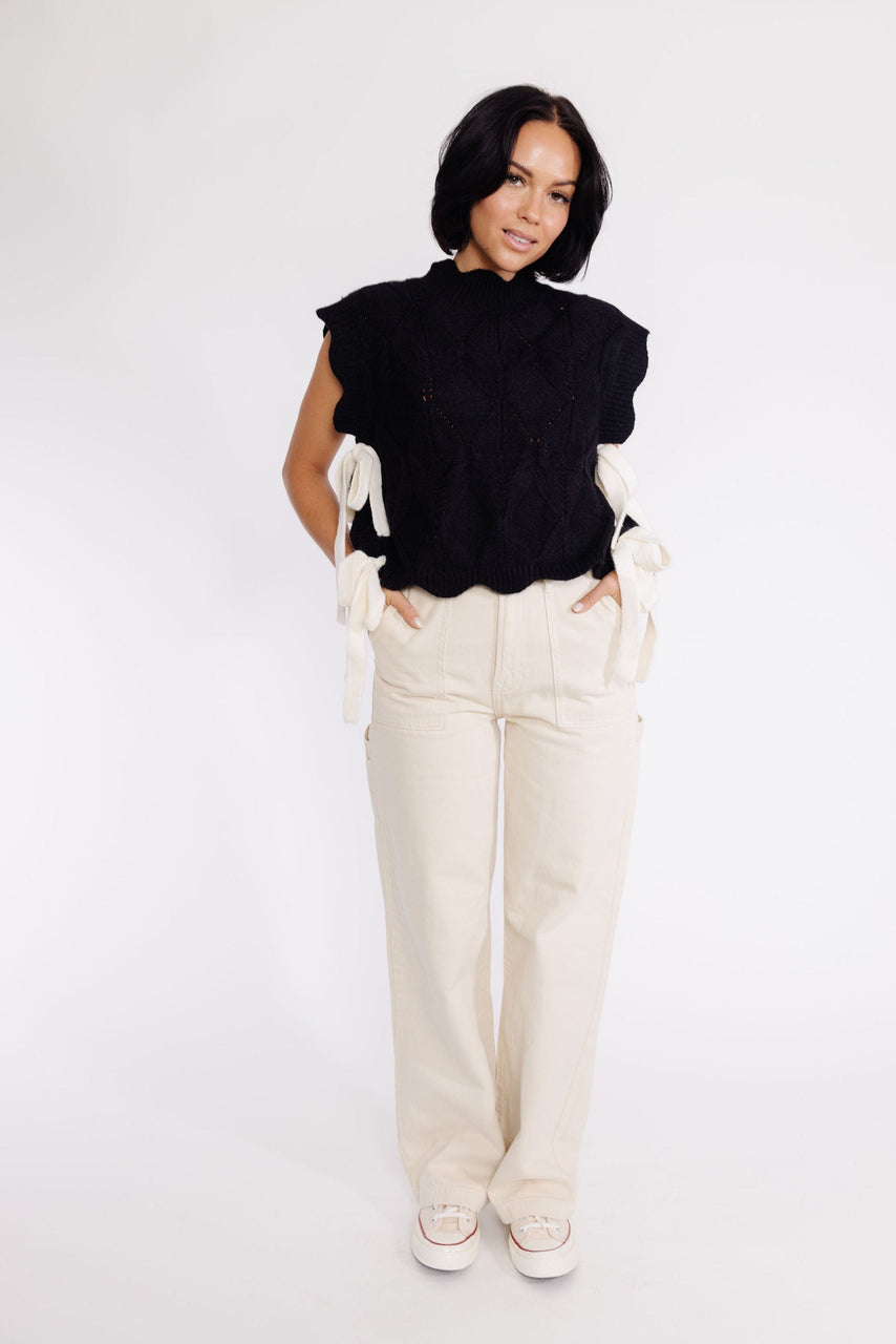 Shirley Sweater Vest in Black