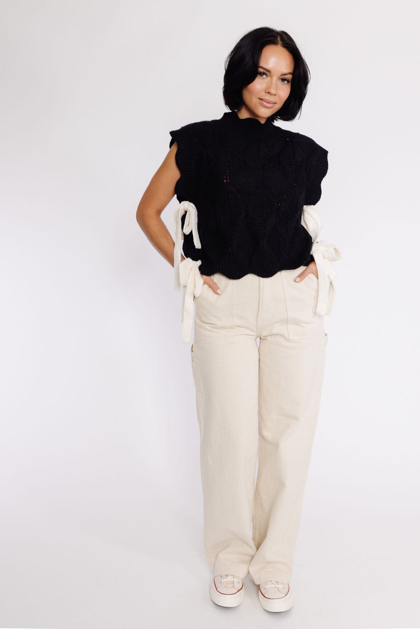 Shirley Sweater Vest in Black