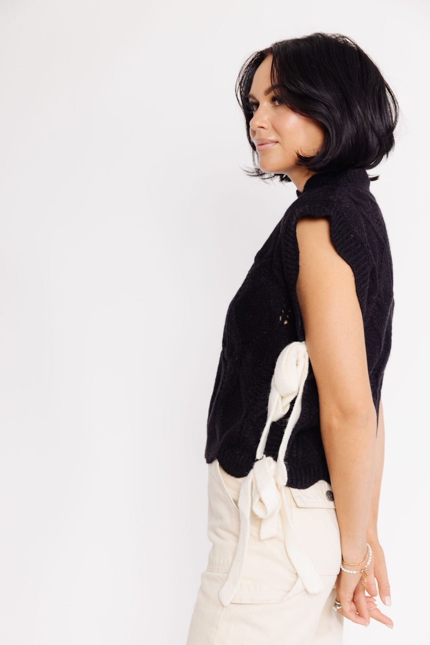 Shirley Sweater Vest in Black