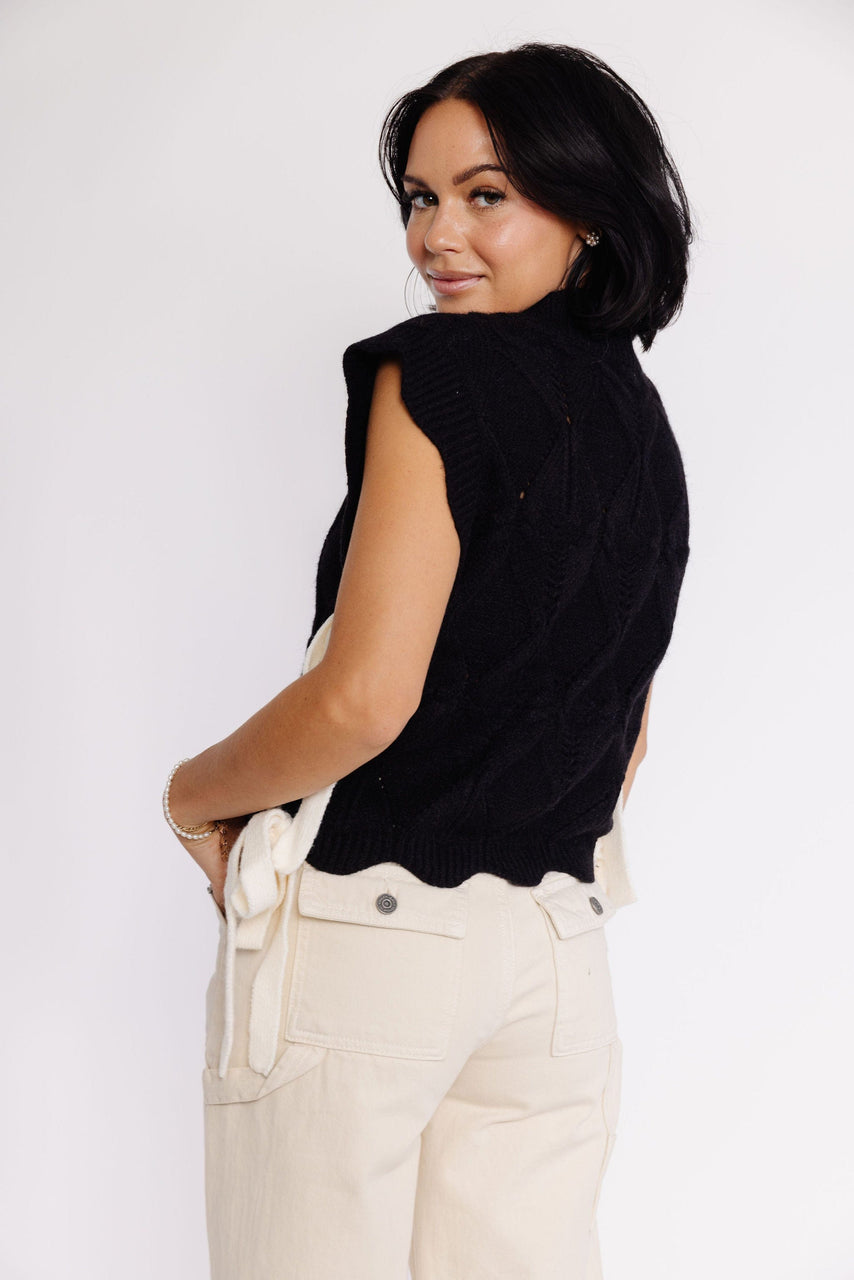 Shirley Sweater Vest in Black