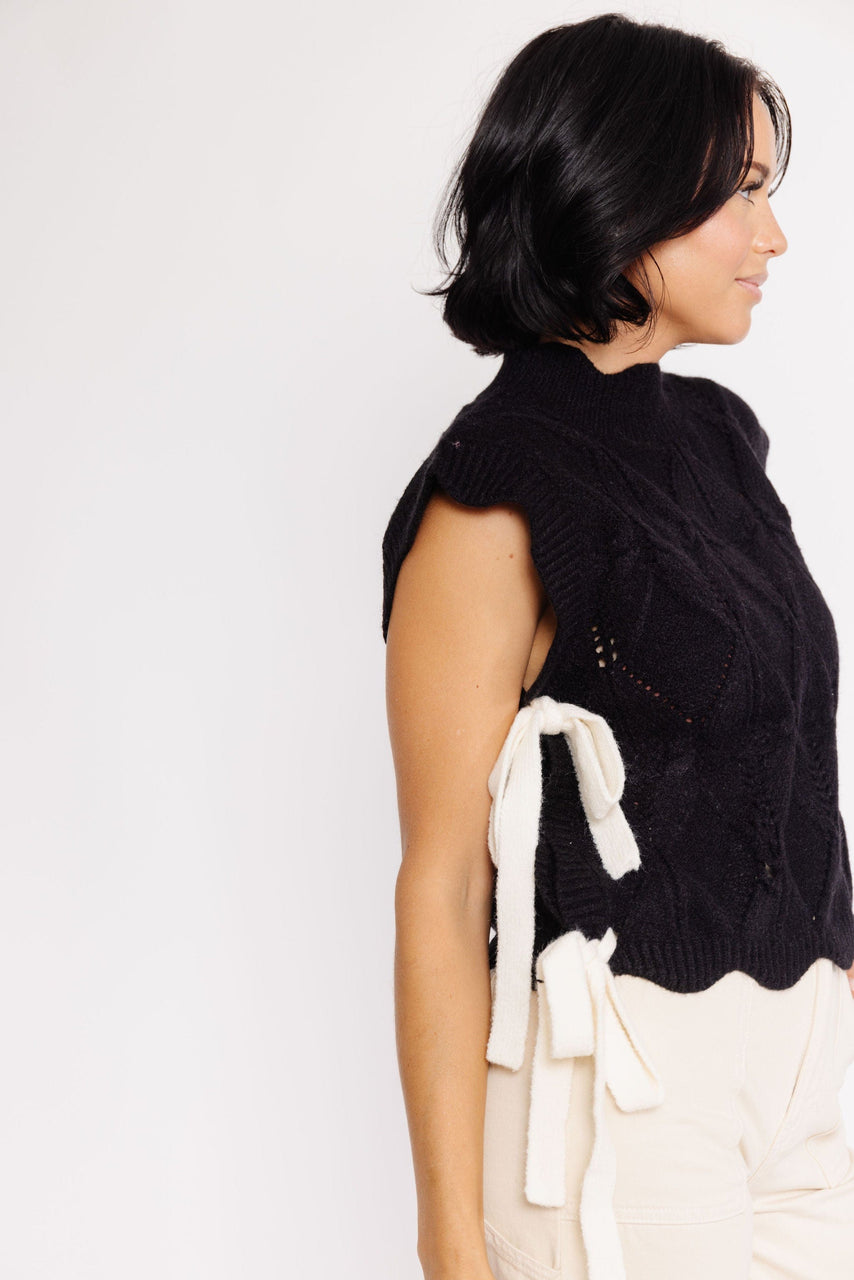 Shirley Sweater Vest in Black