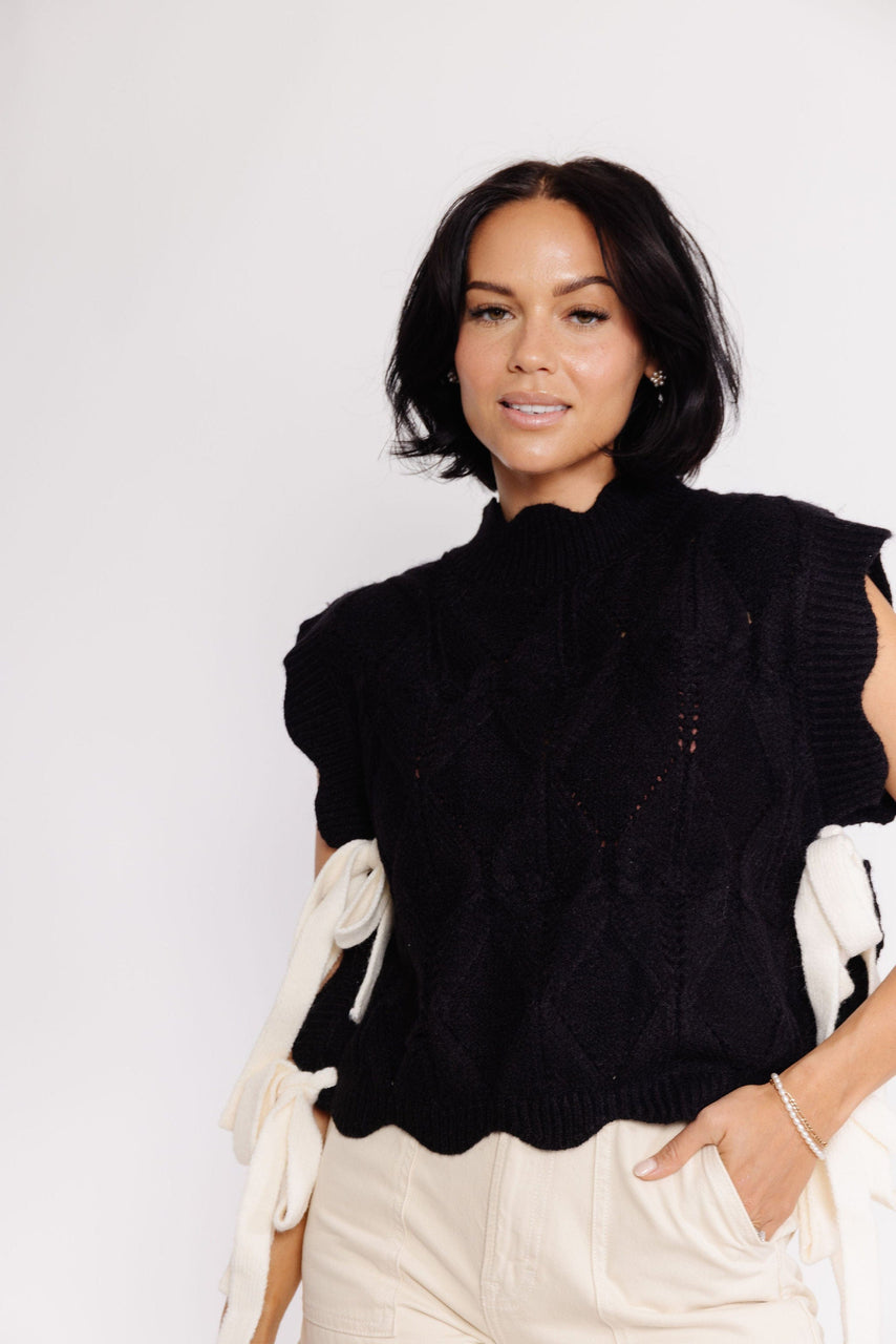Shirley Sweater Vest in Black