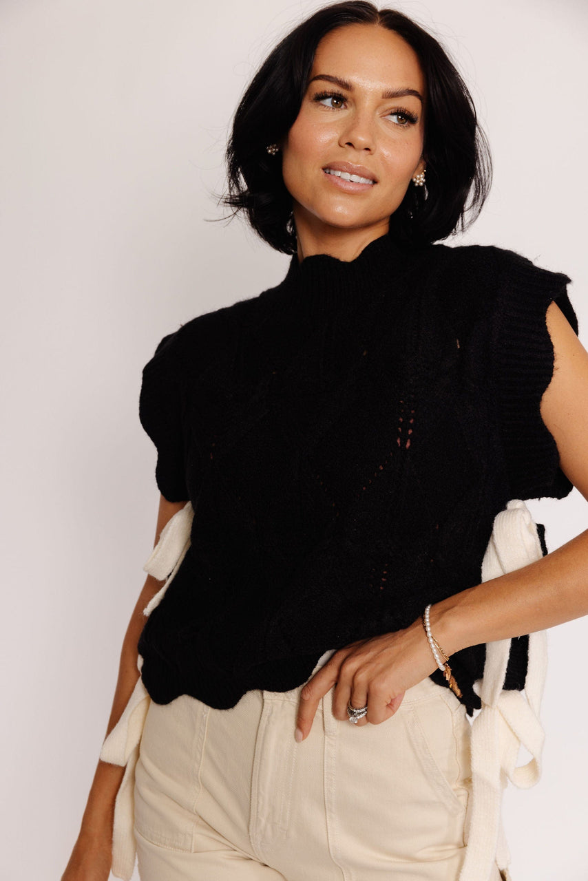 Shirley Sweater Vest in Black