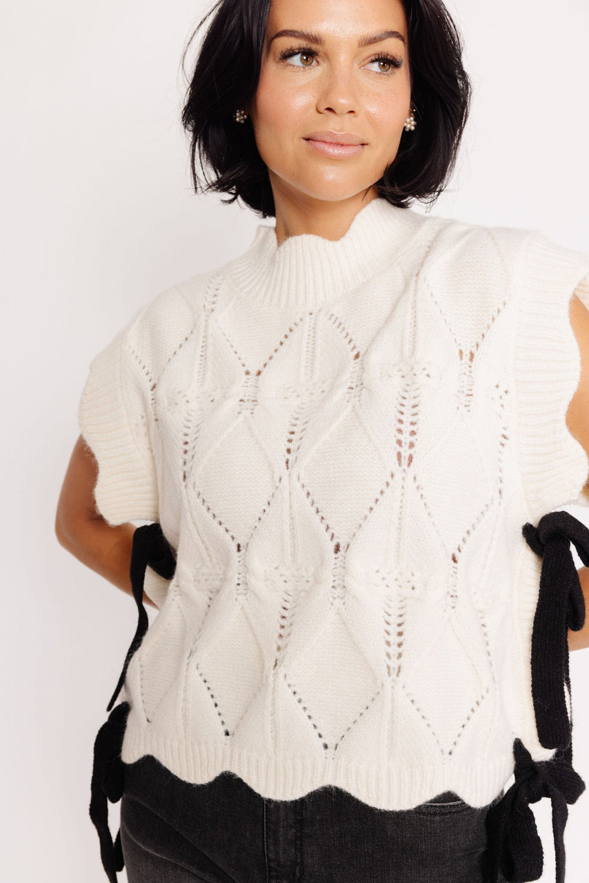Shirley Sweater Vest in Cream