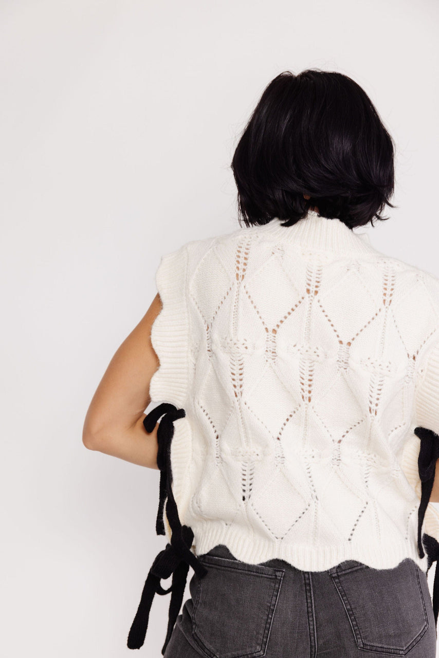 Shirley Sweater Vest in Cream