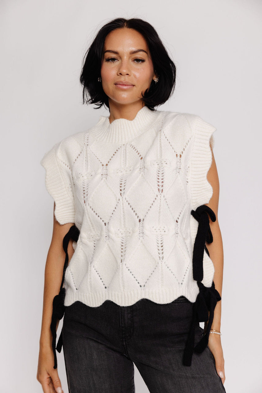 Shirley Sweater Vest in Cream