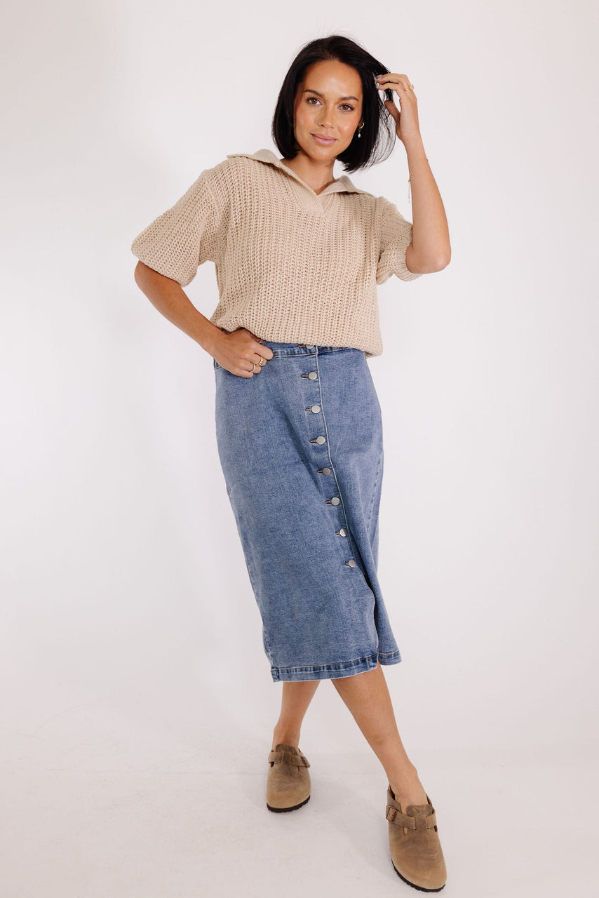 Simple Denim Skirt