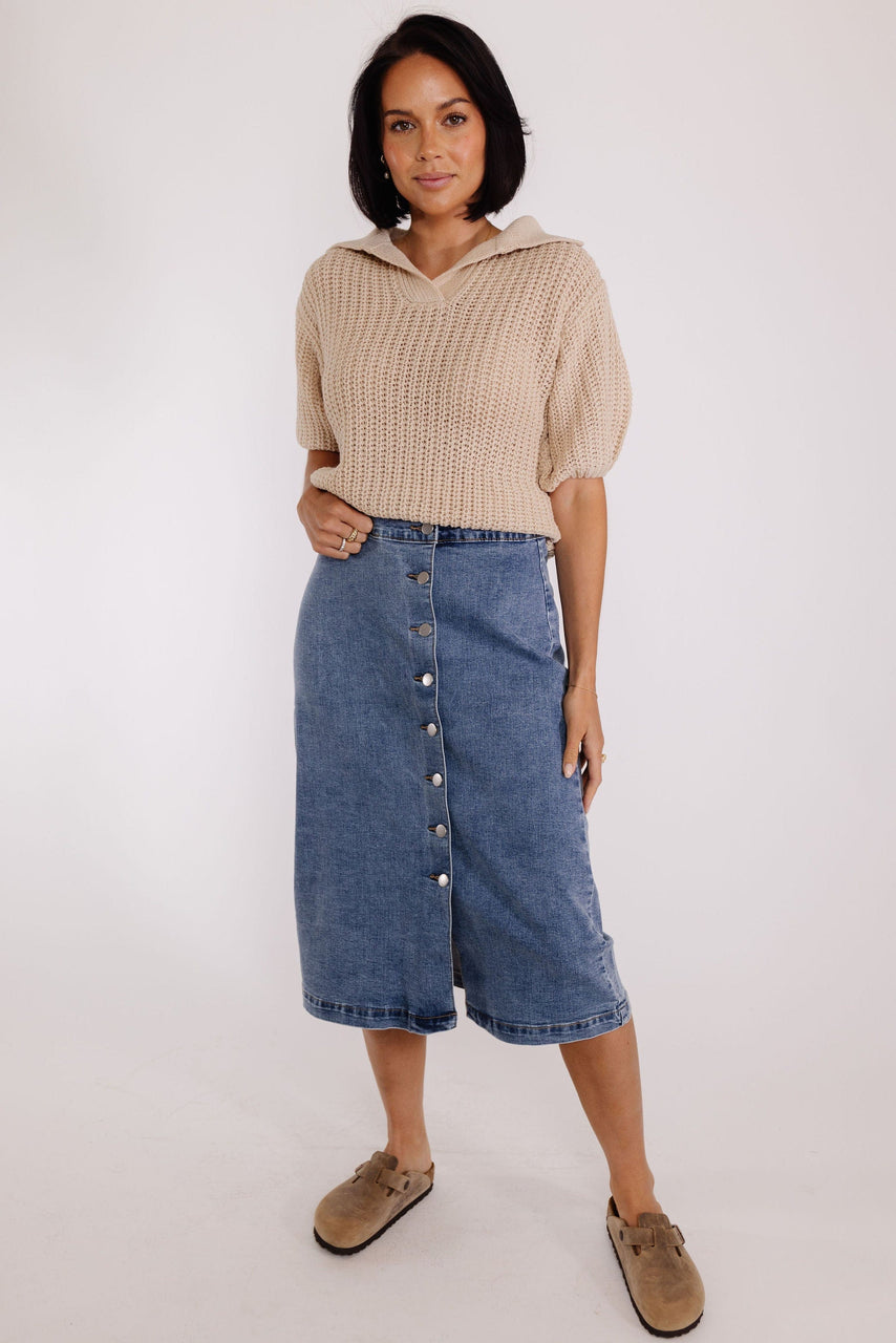 Simple Denim Skirt